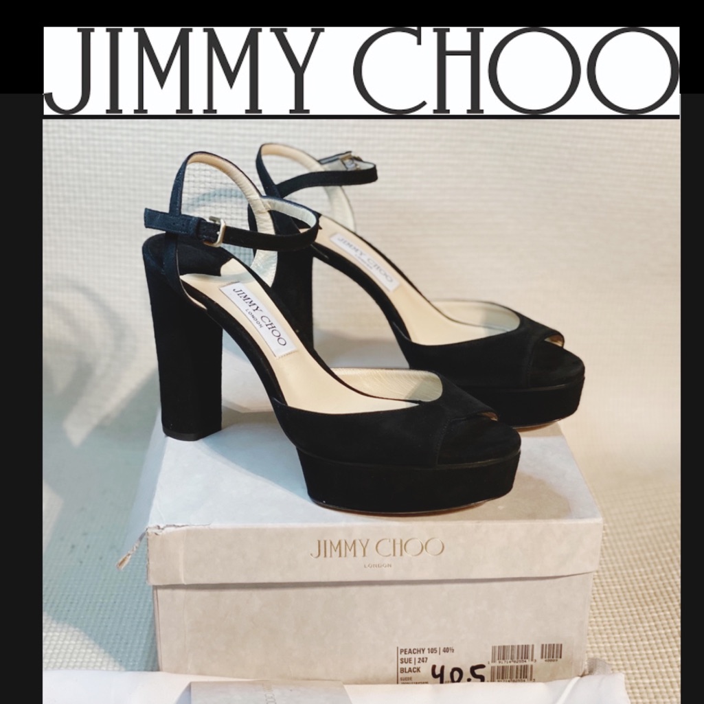 Jimmy Choo Peachy 105 High-Heel Platform Casual Wedding Party Summer Outdoor